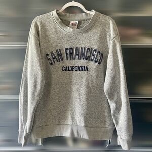 Crazy Apparel San Francisco California Sweatshirt Grey Marl Crewneck Large